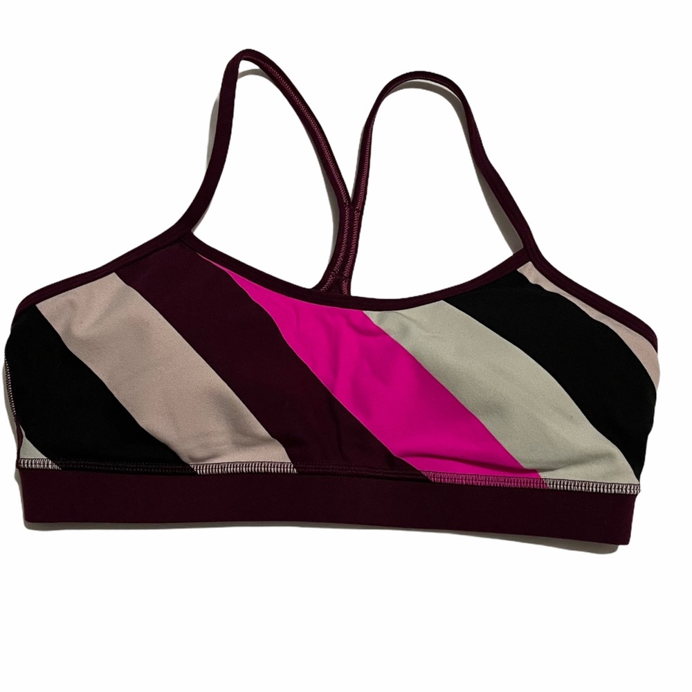Lululemon Diagonal Striped Power Y Sports Bra